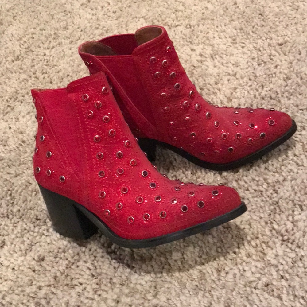 NWOT free people jeffrey campbell red boots